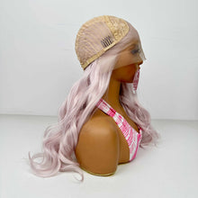 Load image into Gallery viewer, Ms. Merry Pink False Hair Wig Long Curly Wavy Synthetic Beginners Friendly Heat Resistant Elegant For Daily Use Wigs For Women