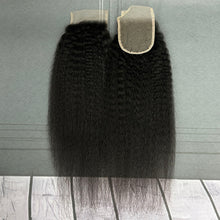 Load image into Gallery viewer, Ghair 4x4 Transparent Lace Closure Kinky Straight Virgin Hair N1B#