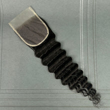 Load image into Gallery viewer, Ghair 4x4 Transparent Lace Closure Loose Deep Wave Virgin Hair N1B#