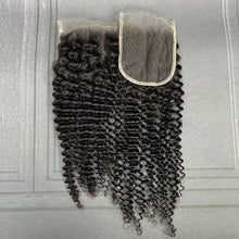 Load image into Gallery viewer, Ghair 4x4 HD Lace Closure Kinky Curly Virgin Hair N1B#