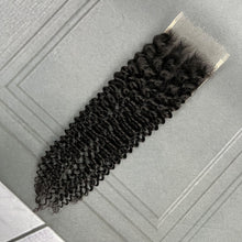 Load image into Gallery viewer, Ghair 4x4 HD Lace Closure Kinky Curly Virgin Hair N1B#