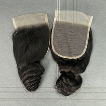 Load image into Gallery viewer, Ghair 4x4 Transparent Lace Closure Single Loose Wave Virgin Hair N1B#
