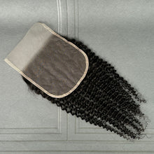 Load image into Gallery viewer, Ghair 6x6 Transparent Lace Closure Kinky Curly Virgin Hair N1B#