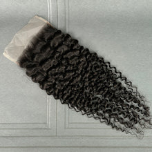 Load image into Gallery viewer, Ghair 6x6 Transparent Lace Closure Deep Curly Virgin Hair N1B#