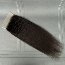Load image into Gallery viewer, Ghair 6x6 Transparent Lace Closure Kinky Straight Virgin Hair N1B#