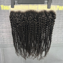 Load image into Gallery viewer, Ghair 13x4 Transparent Lace Frontal Kinky Curly Virgin Hair N1B#