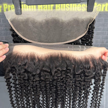Load image into Gallery viewer, Ghair 13x4 Transparent Lace Frontal Kinky Curly Virgin Hair N1B#