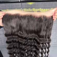 Load image into Gallery viewer, Ghair 13x4 Transparent Lace Frontal Loose Deep Wave Virgin Hair N1B#