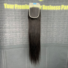 Load image into Gallery viewer, Ghair 4x4 Transparent Lace Closure Straight Virgin Hair N1B#