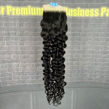 Load image into Gallery viewer, Ghair 4x4 Transparent Lace Closure Italian Curly Virgin Hair N1B#