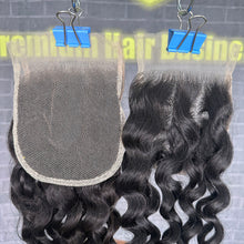 Load image into Gallery viewer, Ghair 4x4 Transparent Lace Closure Italian Curly Virgin Hair N1B#