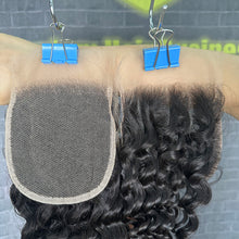 Load image into Gallery viewer, Ghair 4x4 Transparent Lace Closure Deep Wave Virgin Hair N1B#