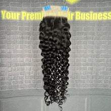 Load image into Gallery viewer, Ghair 5x5 Transparent Lace Closure Italian Curly Virgin Hair N1B#