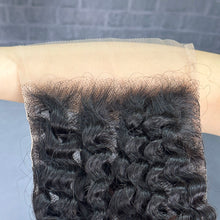 Load image into Gallery viewer, Ghair 5x5 Transparent Lace Closure Kinky Curly Virgin Hair N1B#
