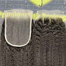 Load image into Gallery viewer, Ghair 5x5 Transparent Lace Closure Kinky Straight Virgin Hair N1B#