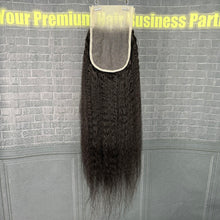 Load image into Gallery viewer, Ghair 5x5 Transparent Lace Closure Kinky Straight Virgin Hair N1B#
