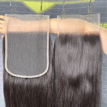 Load image into Gallery viewer, Ghair 6x6 Transparent Lace Closure Straight Virgin Hair N1B#