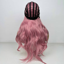 Load image into Gallery viewer, Ms. Merry Ombre Pink False Hair Wig Long Curly Wavy Synthetic Beginners Friendly Heat Resistant Elegant For Daily Use Wigs For Women