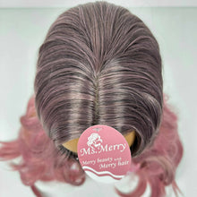 Load image into Gallery viewer, Ms. Merry Ombre Pink False Hair Wig Long Curly Wavy Synthetic Beginners Friendly Heat Resistant Elegant For Daily Use Wigs For Women