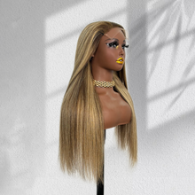 Load image into Gallery viewer, Ghair New Luxury Raw Hair 5x5 HD Balayage Wigs Straight 250% Density Color #8/70/8