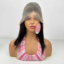 Load image into Gallery viewer, Ms. Merry Bob Wig 12 Inch 13x4 Lace Front Wigs Human Hair Wigs for Black Women Straight Wig Natural Black Color