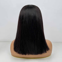 Load image into Gallery viewer, Ms. Merry Bob Wig 12 Inch 13x4 Lace Front Wigs Human Hair Wigs for Black Women Straight Wig Natural Black Color