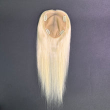 Load image into Gallery viewer, Ghair 13*15CM Straight Silk Base Hair Topper #613 Blonde 100% Virgin Human Hair for Thinning Hair & Daily Wear