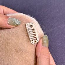 Load image into Gallery viewer, Ghair 14*16CM Straight Silk Base Hair Topper 613# Blonde Natural Black 100% Virgin Human Hair for Thinning Hair & Daily Wear