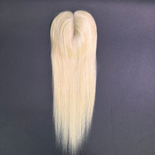 Load image into Gallery viewer, Ghair 14*16CM Straight Silk Base Hair Topper 613# Blonde Natural Black 100% Virgin Human Hair for Thinning Hair & Daily Wear