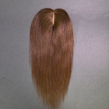 Load image into Gallery viewer, Ghair 13*15CM Straight Silk Base Hair Topper #4 Medium Brown 100% Virgin Human Hair for Thinning Hair & Daily Wear