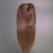 Load image into Gallery viewer, Ghair 14*16CM Straight Silk Base Hair Topper #4 Medium Brown 100% Virgin Human Hair for Thinning Hair & Daily Wear