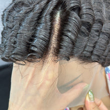 Load image into Gallery viewer, Ghair Pre Made 13x4 Transparent Lace Pixie Cut Wigs #1B Natural Black Human Hair Wigs Ready to Wear for Everyday & Special Occasions