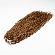 Load image into Gallery viewer, Ghair Kinky Curly Crochet Hair Extensions #30 Medium Auburn Virgin Hair for Daily & Party Use