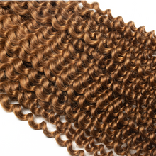 Load image into Gallery viewer, Ghair Kinky Curly Crochet Hair Extensions #30 Medium Auburn Virgin Hair for Daily & Party Use