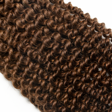 Load image into Gallery viewer, Ghair Kinky Curly Crochet Hair Extensions 4# Medium Brown Virgin Hair for Daily & Party Use