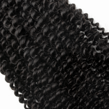 Load image into Gallery viewer, Ghair Kinky Curly Crochet Hair Extensions N1B# Natural Black Virgin Hair for Daily & Party Use