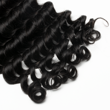 Load image into Gallery viewer, Ghair Loose Wave Crochet Hair Extensions N1B# Natural Black Virgin Hair for Daily & Party Use