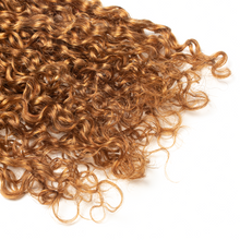 Load image into Gallery viewer, Ghair Pixie Curly Crochet Hair Extensions 30# Light Reddish Brown Virgin Hair for Daily & Party Use