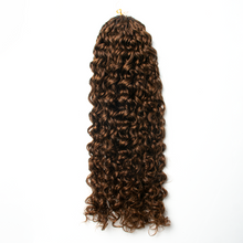 Load image into Gallery viewer, Ghair Pixie Curly Crochet Hair Extensions 4# Medium Brown Virgin Hair for Daily & Party Use