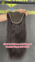Load and play video in Gallery viewer, Ghair 9x6 HD Lace Closure Deep Wave Virgin Hair N1B#