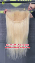 Load and play video in Gallery viewer, Ghair 613# 13x6 HD Lace Closure Straight Virgin Hair