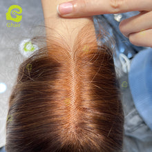 Load image into Gallery viewer, Ghair Dark Ginger 5x5 Transparent Lace Closure Wigs 100% Human Virgin Hair Curly Colored Wig