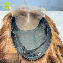 Load image into Gallery viewer, Ghair Dark Ginger 5x5 Transparent Lace Closure Wigs 100% Human Virgin Hair Curly Colored Wig