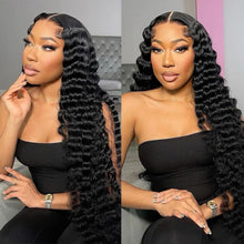 Load image into Gallery viewer, Ghair Magic Wigs Deep Wave 13x4 Transparent Full Frontal Lace Wigs Human Hair 130% Density