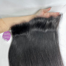 Load image into Gallery viewer, DollyPretty Hair Extensions Lace Frontal 20 Inch Natural Black Real Human Hair Extensions Straight Hair
