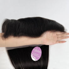 Load image into Gallery viewer, DollyPretty Hair Extensions Lace Frontal 20 Inch Natural Black Real Human Hair Extensions Straight Hair
