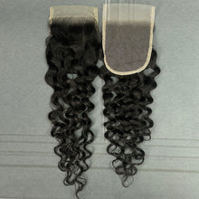 Load image into Gallery viewer, Ghair 4x4 Transparent Lace Closure Italian Curly Virgin Hair N1B#
