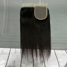 Load image into Gallery viewer, Ghair 5x5 Transparent Lace Closure Straight Virgin Hair N1B#
