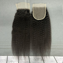 Load image into Gallery viewer, Ghair 5x5 Transparent Lace Closure Kinky Straight Virgin Hair N1B#
