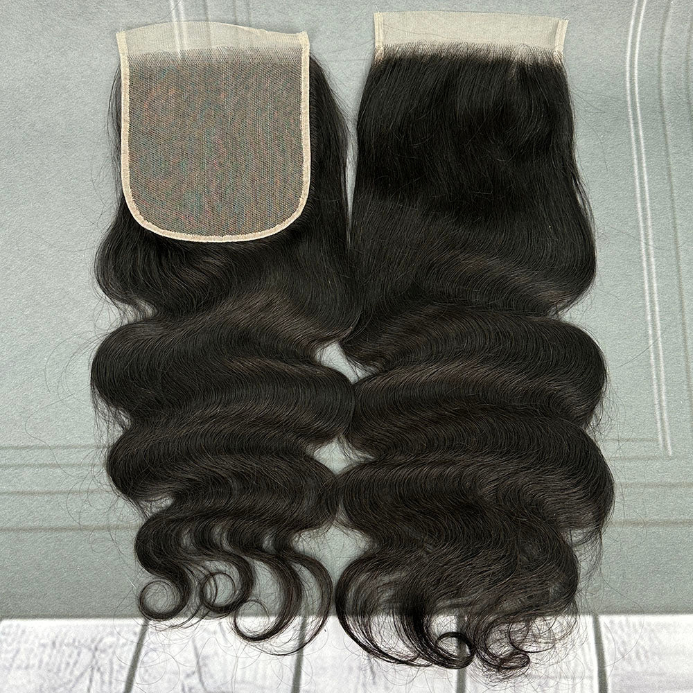 Ghair 6x6 Transparent Lace Closure Body Wave Virgin Hair N1B#